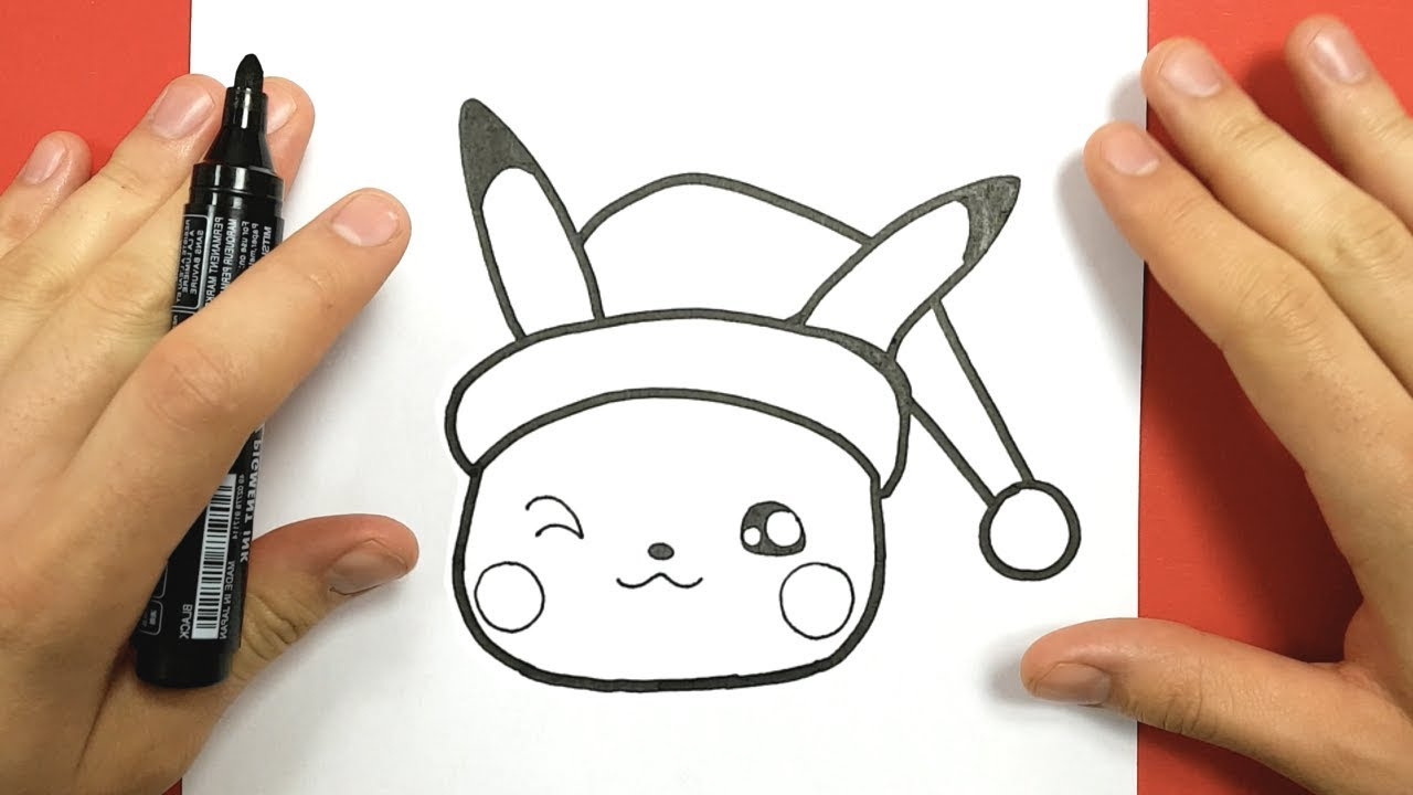 Coloriage Kawaii Noel Beau Photos Ment Dessiner Pikachu Kawaii Pour NoËl