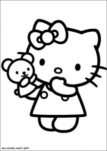Coloriage Kitty Beau Stock Coloriage Kitty Et Sa Marionnette