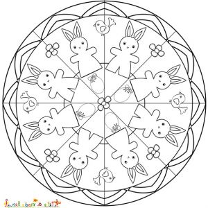 Coloriage Lapin Mandala Unique Image Mandala Petits Lapins Et Lapines De Pâques Pâques Tête à