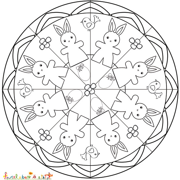 Coloriage Lapin Mandala Unique Image Mandala Petits Lapins Et Lapines De Pâques Pâques Tête à