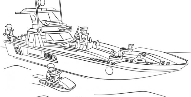 Coloriage Lego Police Cool Photos Coloriage Bateau De Police