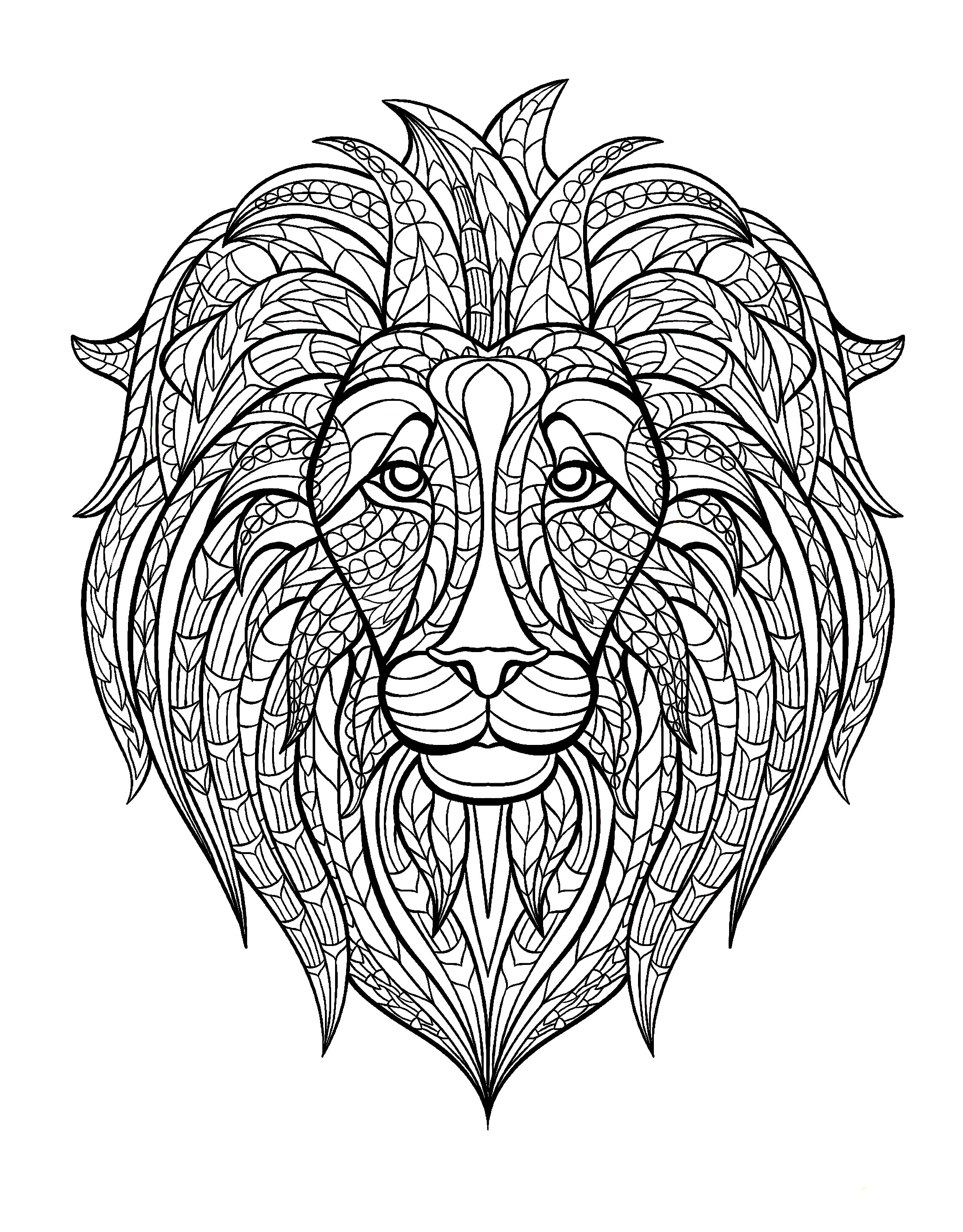 Coloriage Lion Mandala Impressionnant Images Afrique Tete Lion Afrique Coloriages Difficiles Pour