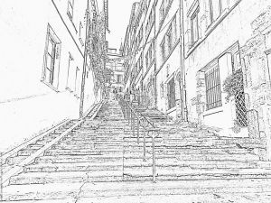 Coloriage Lyon Cool Image Coloriage Rambarde Escalier Du Vieux Lyon à Imprimer Pour