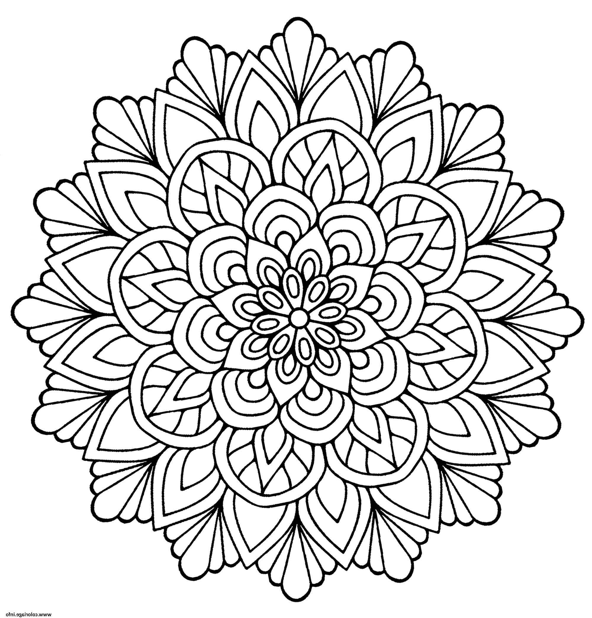 Coloriage Mandala à Imprimer Bestof Stock Coloriage Mandala Fleur Avec Feuilles Dessin