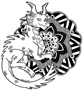Coloriage Mandala Dragon Élégant Photographie Coloriage Mandala De Dragon