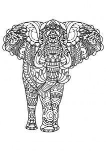 Coloriage Mandala Elephant Nouveau Stock Eléphants Coloriages Difficiles Pour Adultes