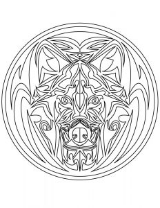 Coloriage Mandala Loup Beau Image Mandala Tattoo Tribal Loup à Imprimer Gratuit Artherapie