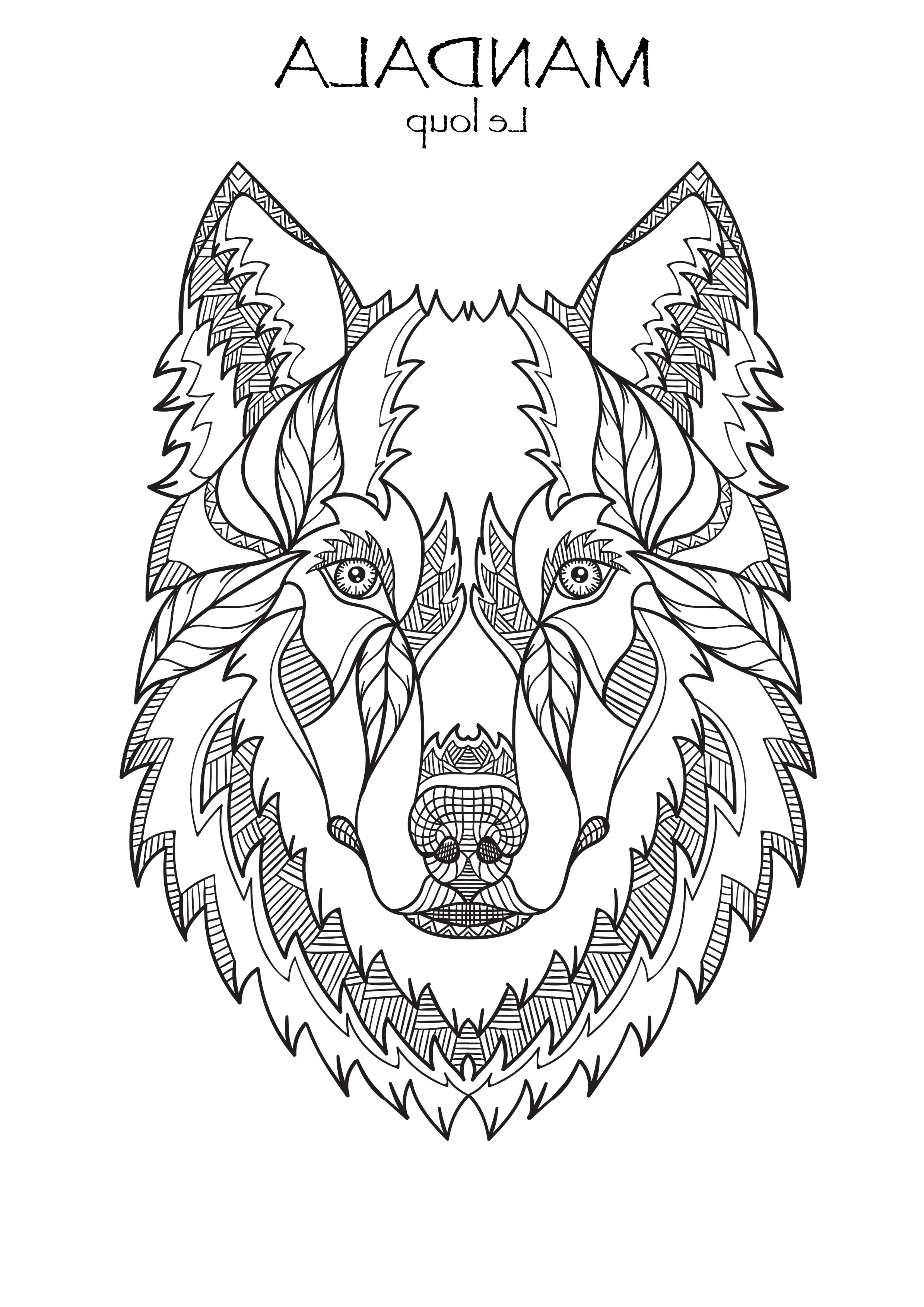 Coloriage Mandala Loup Inspirant Stock Coloriages Mandalas Animaux à