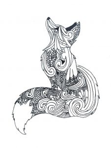 Coloriage Mandala Renard Inspirant Stock Zentangle Fox Art2