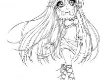 Coloriage Manga Fille Kawaii Bestof Photos Nos Jeux De