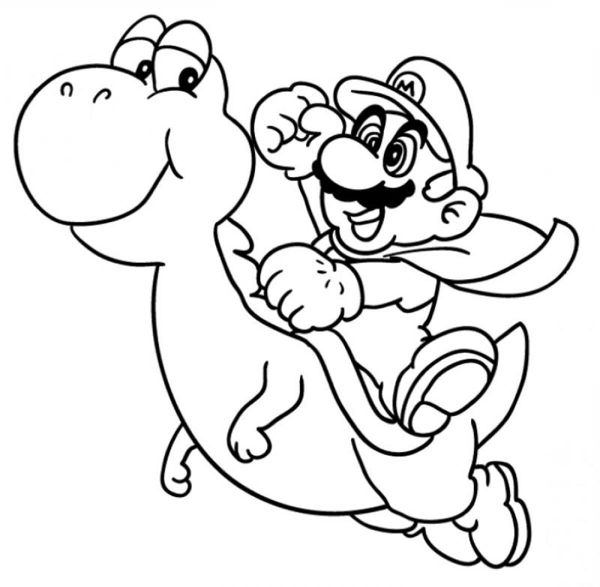 Coloriage Mario Inspirant Stock Coloriage Mario Yoshi à Imprimer