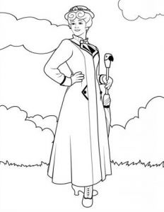 Coloriage Mary Poppins Luxe Images Kids N Fun