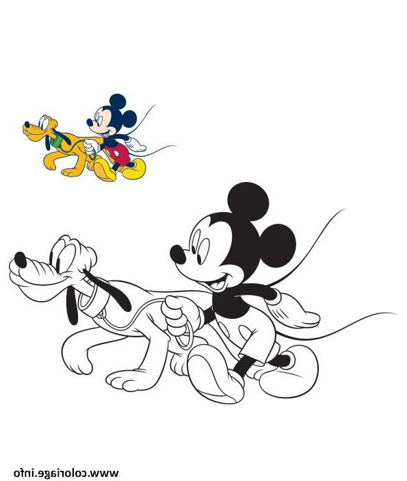 Coloriage Mickey A Imprimer Bestof Collection Coloriage Mickey Mouse Se Balade Avec son Chien Dessin