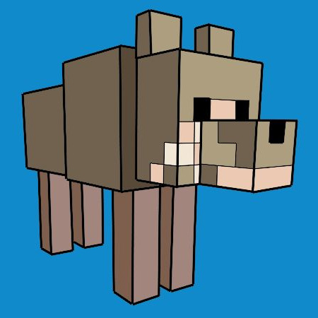 Coloriage Minecraft à Imprimer Beau Photos Coloriage Le Loup Dans Minecraft A Imprimer