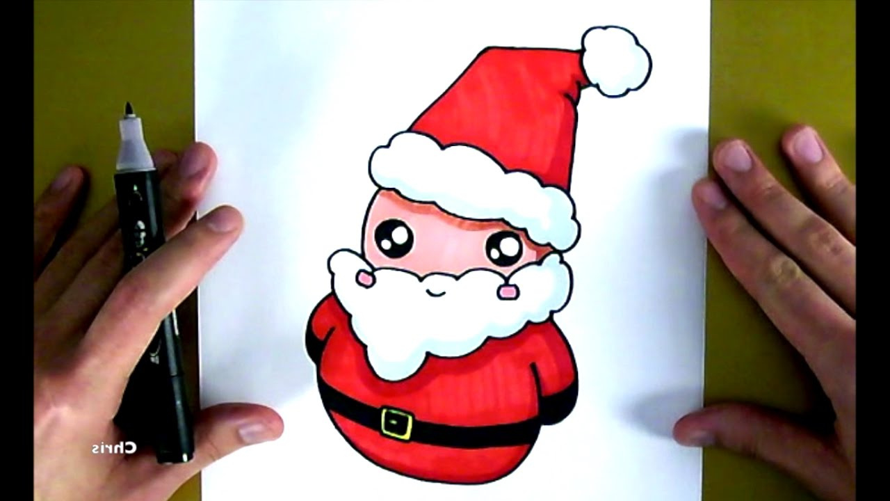 Coloriage Noel Kawaii Luxe Collection E Disegnare Il Babbo Natale Chris Disegna