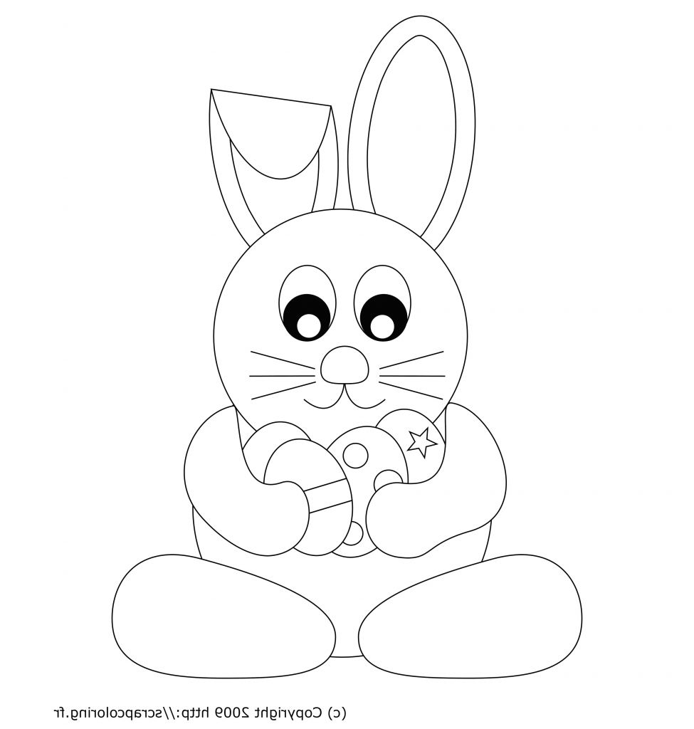 Coloriage Paques Facile Bestof Photos Dessin Lapin Simple ...