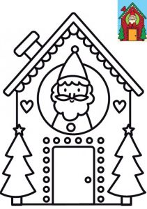 Coloriage Pere Noel à Imprimer Gratuit Cool Image Dessin De Noël à Imprimer Et Colorier La Maison Du Père Noël