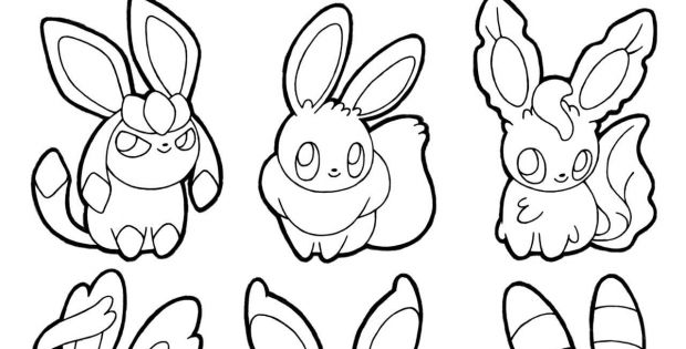 Coloriage Pokemon Mega Evolution Evoli élégant Photos