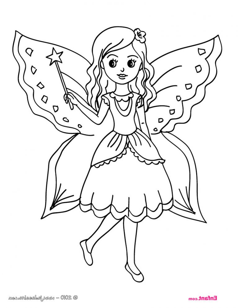 Coloriage Pour Filles Beau Stock Coloriages Pour Fille La Fée