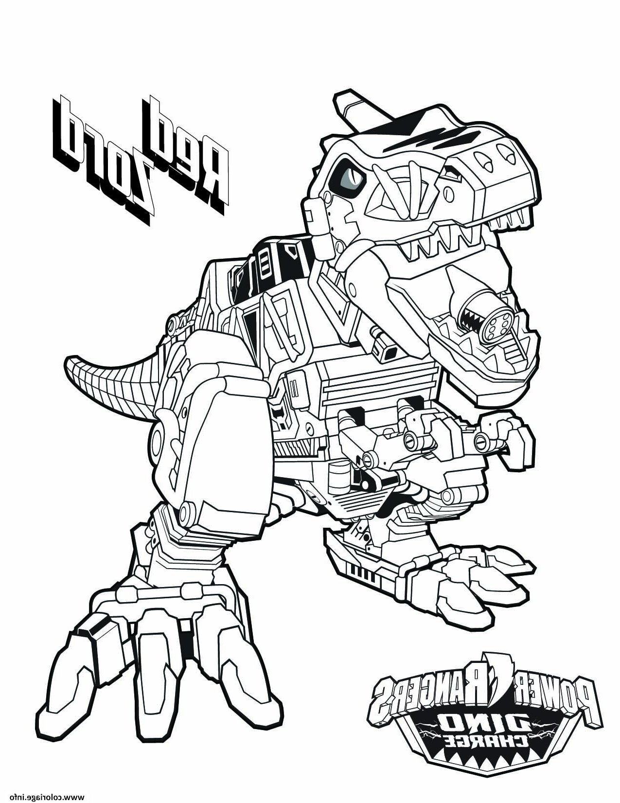 Coloriage Power Rangers à Imprimer Luxe Photos Coloriage Power Rangers Dino Charge Red Zord Dessin