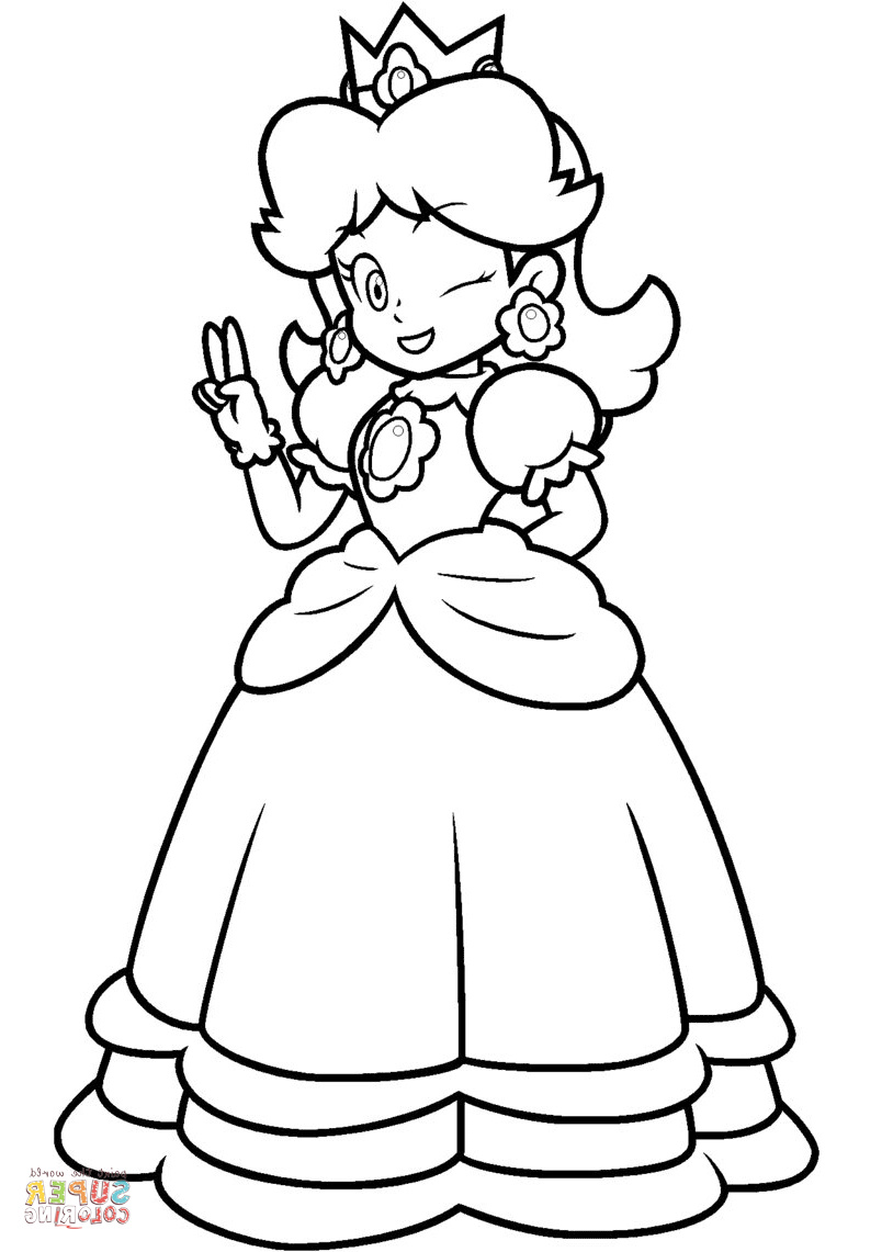 Coloriage Princesse Peach Élégant Images Coloriage Mario Princesse Daisy