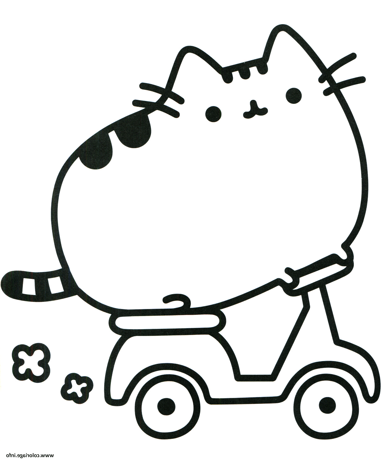 Coloriage Pusheen Inspirant Galerie Coloriage Pusheen Cat On Scooter Jecolorie