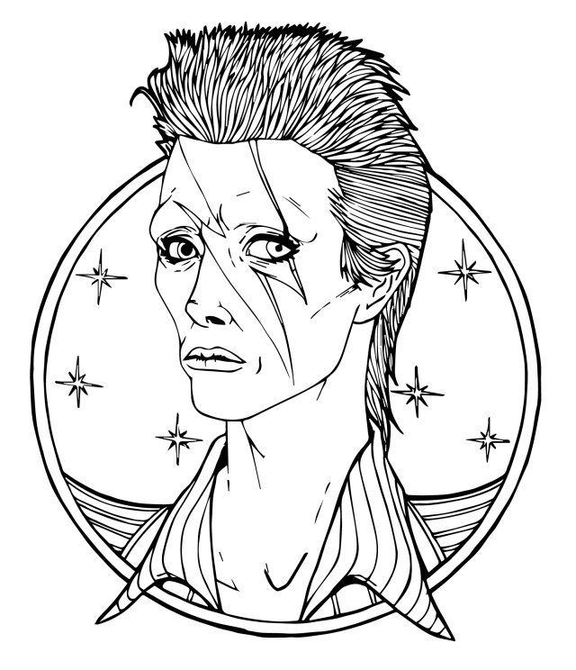 Coloriage Rock Inspirant Photos Download David Bowie Coloring Page by Austin Artist