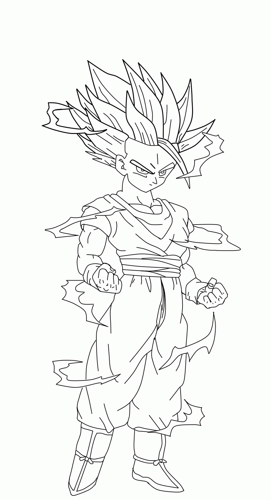 Coloriage Sangohan Luxe Collection Dbz Coloring Pages Gohan Coloring Home