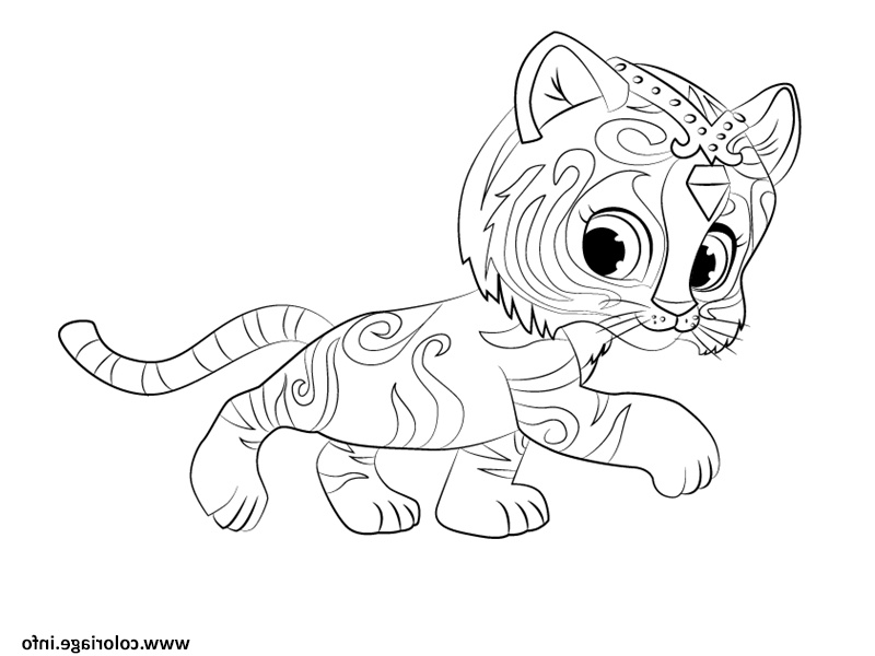 Coloriage Shimmer and Shine Élégant Photographie Coloriage Tiger Nahal From Shimmer Et Shine Dessin