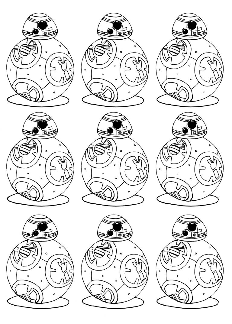 Coloriage Star Wars Bb8 Impressionnant Photos Le Nouveau Robot Star