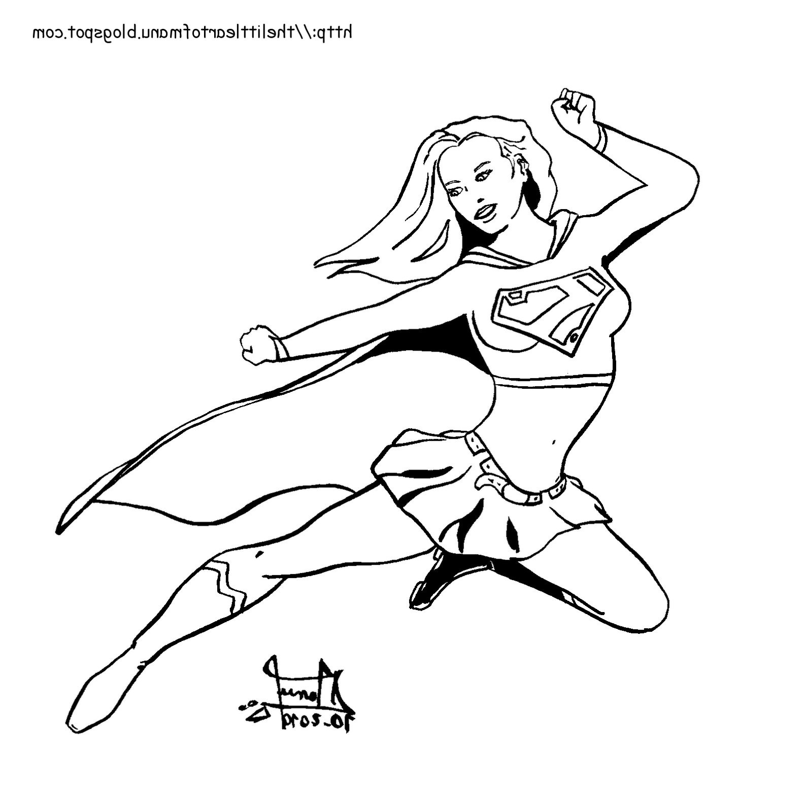 Coloriage Super Girl Beau Photos the Little Art Of Manu A New Supergirl
