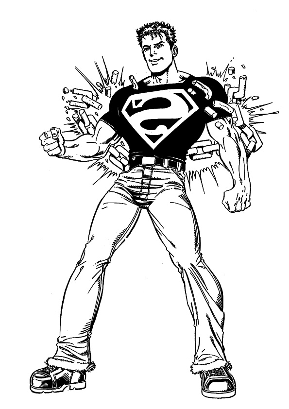 Coloriage Superman Impressionnant Images Superman 49 Super Héros – Coloriages à Imprimer