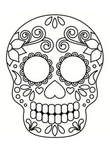 Coloriage Tête De Mort Impressionnant Image Coloriage Tête De Mort Mexicaine 20 Dessins