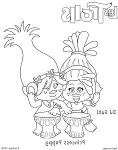 Coloriage Trolls à Imprimer Cool Photographie Coloriage Dj Suki Et Princesse Poppy