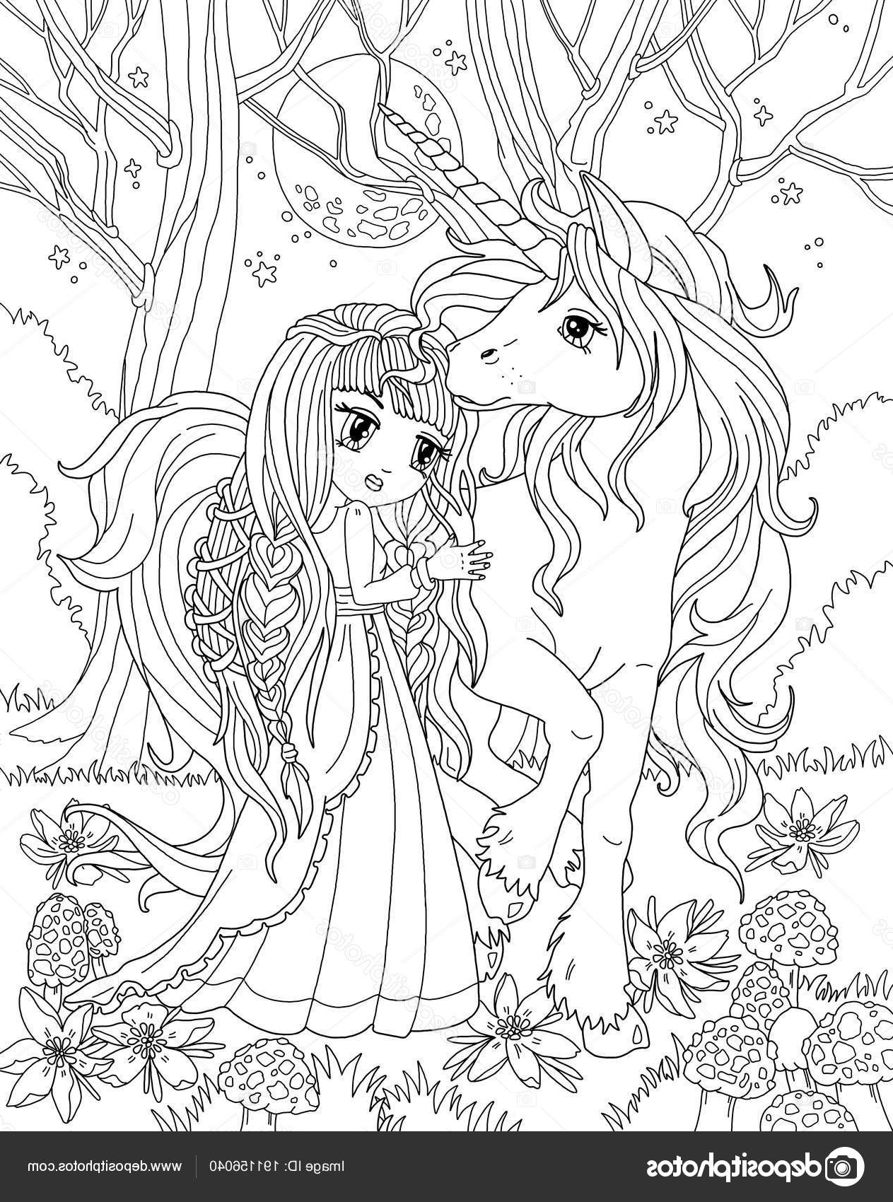 Coloriage Unicorn Beau Image Coloriage Licorne Princesse — Graphie Larisakuzovkova