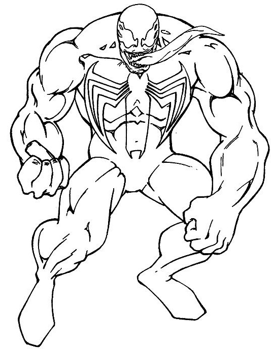 Coloriage Venom Luxe Collection Spiderman Venom Consisting Great Coloring Pages