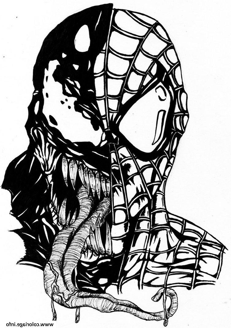 Coloriage Venom Unique Photographie Coloriage Spiderman Venom Mask Jecolorie