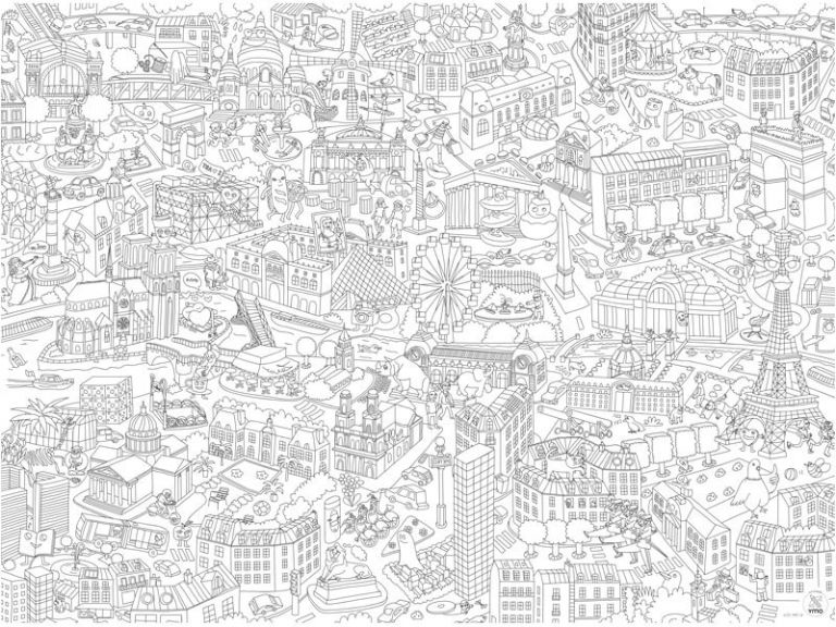 Coloriage Ville De Paris Inspirant Collection Coloriage Géant Adulte à