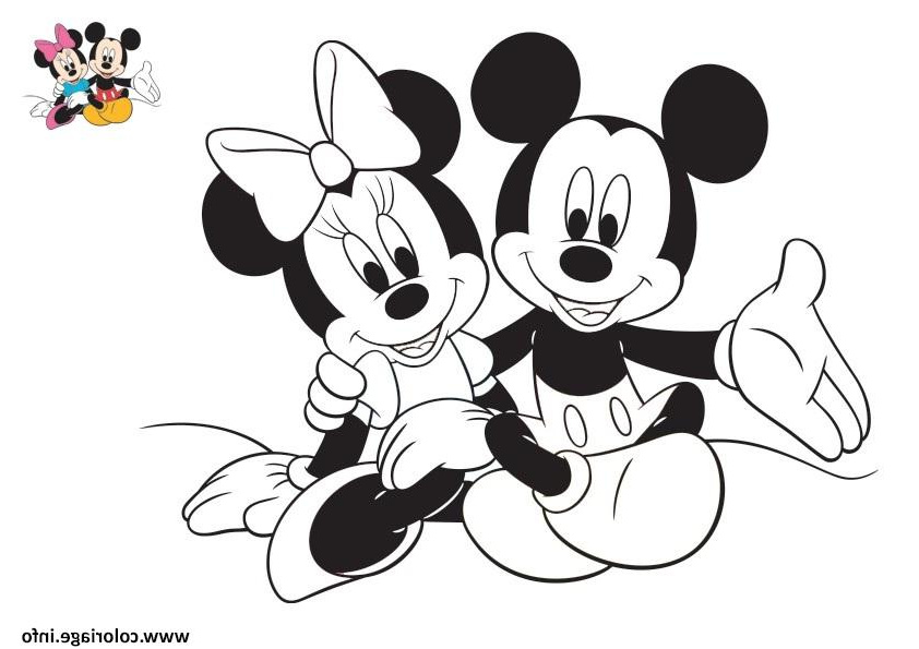 Coloriage Walt Disney Beau Photographie Coloriage Disney Minnie Et Mickey Les Amoureux Jecolorie