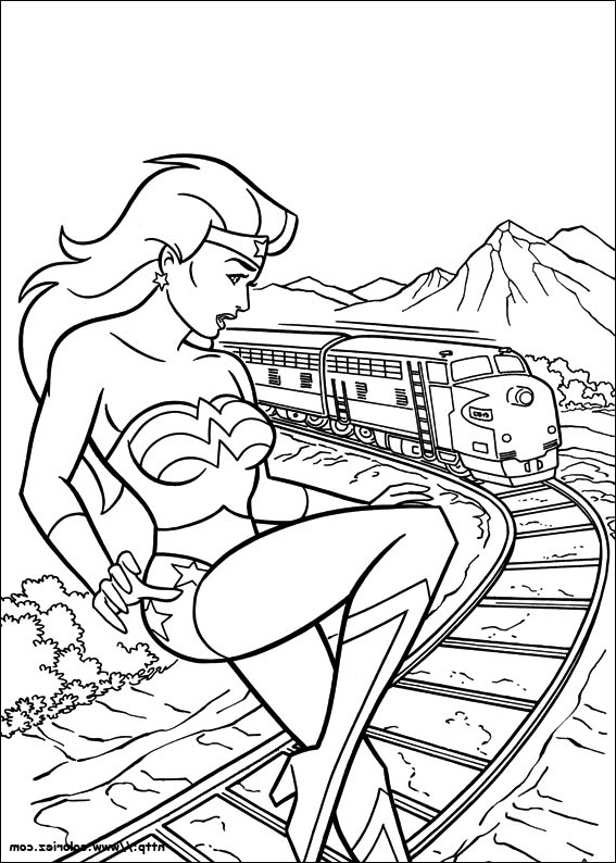 Coloriage Wonderwoman Cool Photographie Coloriage Coloriage Du Train En Danger
