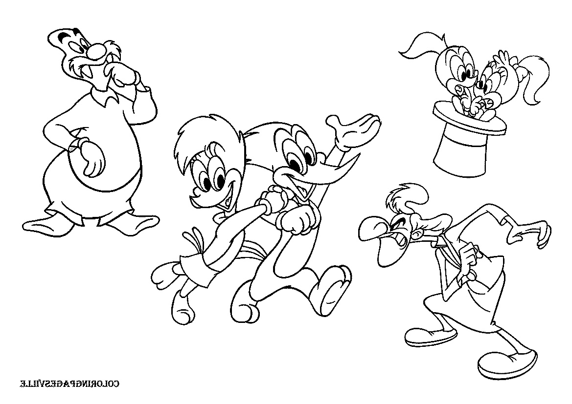 Coloriage Woody Cool Collection Woody Woodpecker 62 Dessins Animés – Coloriages à Imprimer