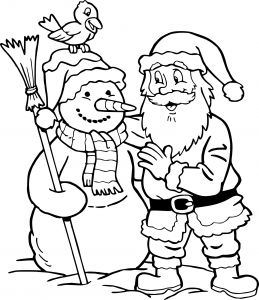 Coloriagenoel Impressionnant Stock Coloriage Père Noël Et Bonhomme De Neige à Imprimer