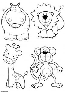 Coloriages Animaux Luxe Galerie Coloriage Animaux Maternelle Lion Singe Giraffe Dessin