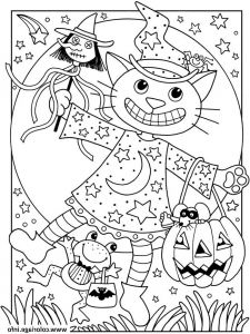 Coloriages Halloween à Imprimer Impressionnant Photos Coloriage Halloween Facile Chat Citrouille Dessin