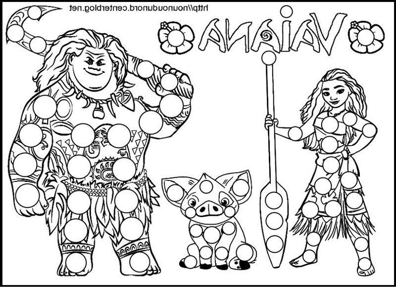 Coloriages Vaiana Luxe Images Coloriage A Gommettes