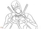 Deadpool Coloriage Beau Images Deadpool Making Heart Shape with Hands Coloring Page
