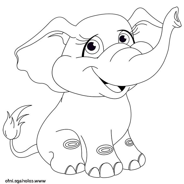 Dessin à Colorier Animaux Impressionnant Galerie Coloriage Animaux Mignon Elephanteau Bebe Elephant Dessin