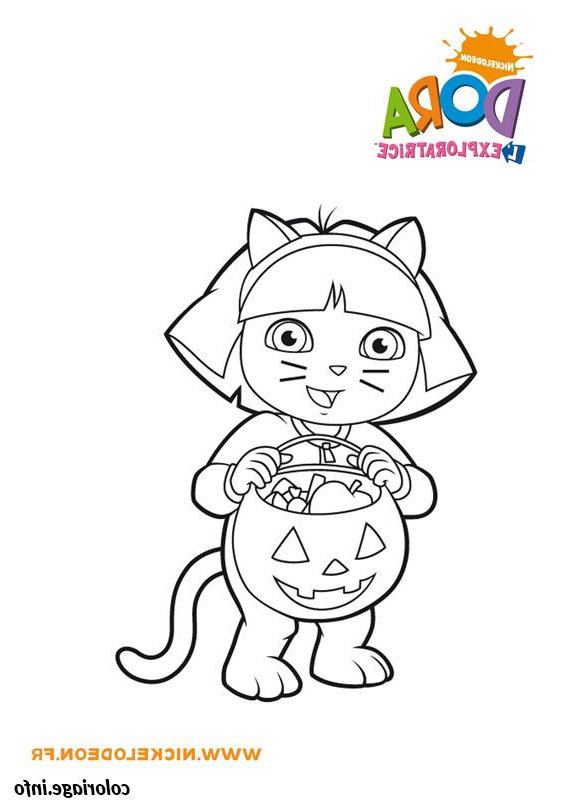Dessin A Imprimer Dora Beau Images Coloriage Dora Halloween Citrouille Dessin