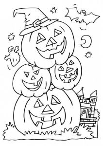 Dessin à Imprimer Halloween Beau Stock Coloriage Halloween Bonhomme De Citrouilles Dessin Gratuit