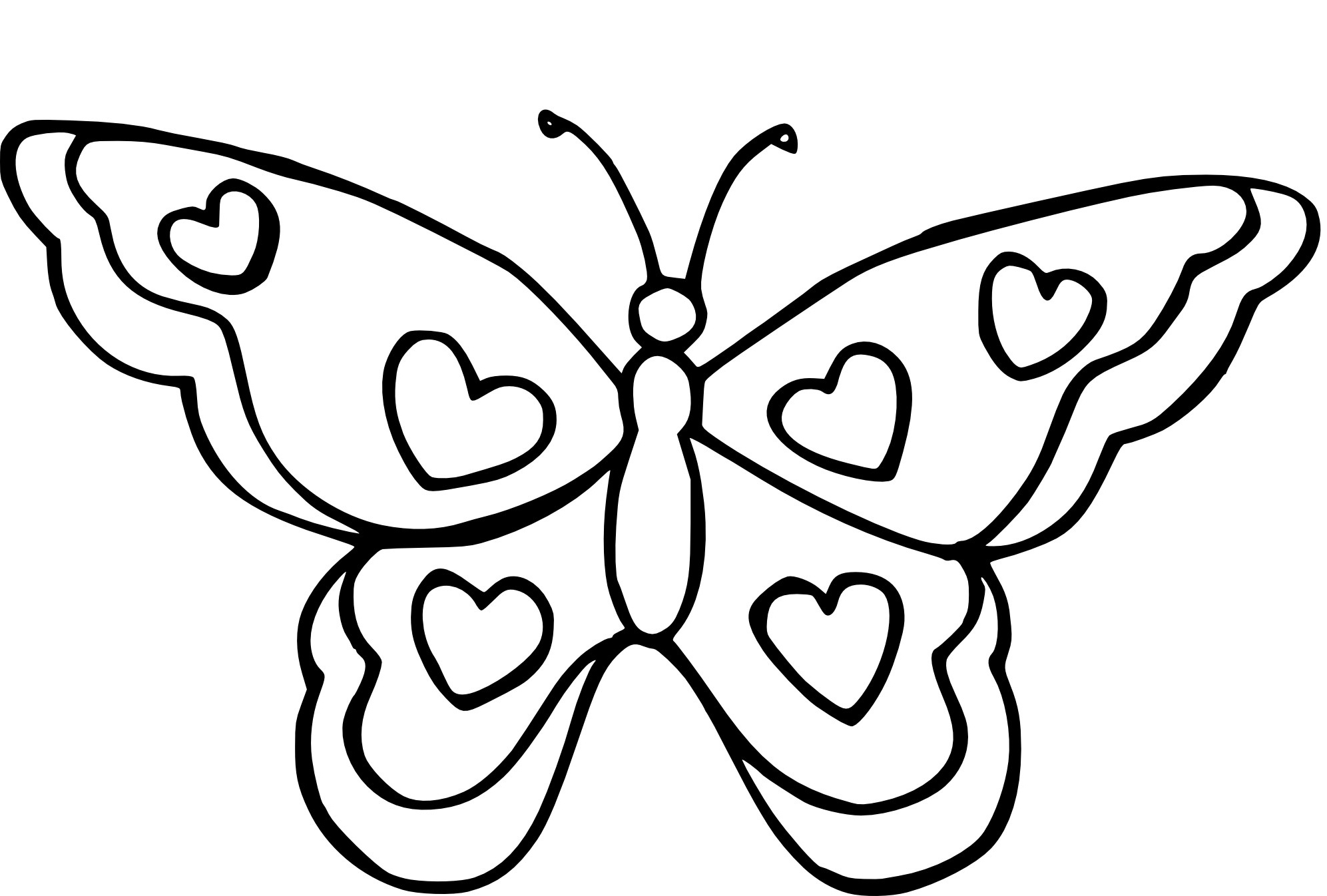 Déssin A Imprimer Luxe Photos Coloriage Papillon Coeur à Imprimer